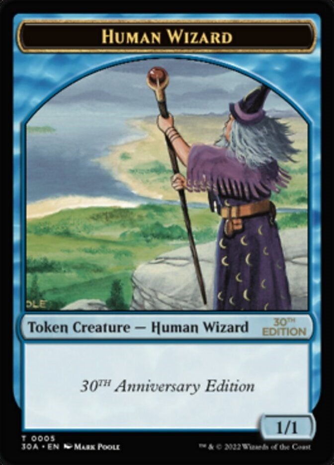 Human Wizard Token (5) (30th Anniversary Edition)