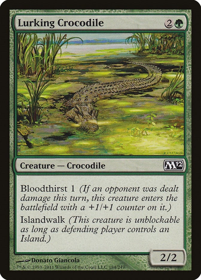 Lurking Crocodile (184) (Magic 2012 (M12))