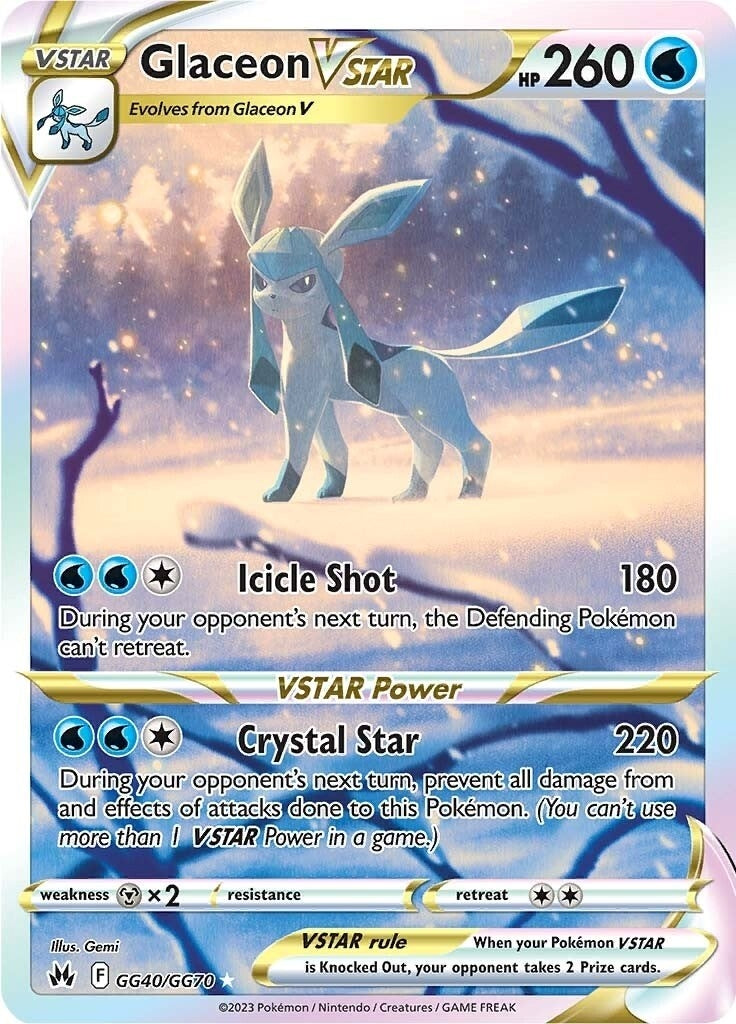 Image for Glaceon VSTAR (GG40/GG70) (SWSH: Crown Zenith: Galarian Gallery) - Pokemon