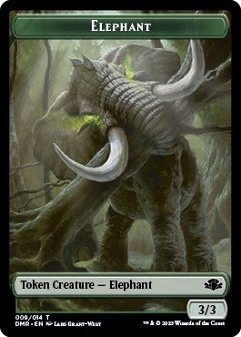 Elephant // Squirrel Double-Sided Token (9 // 13) (Dominaria Remastered)