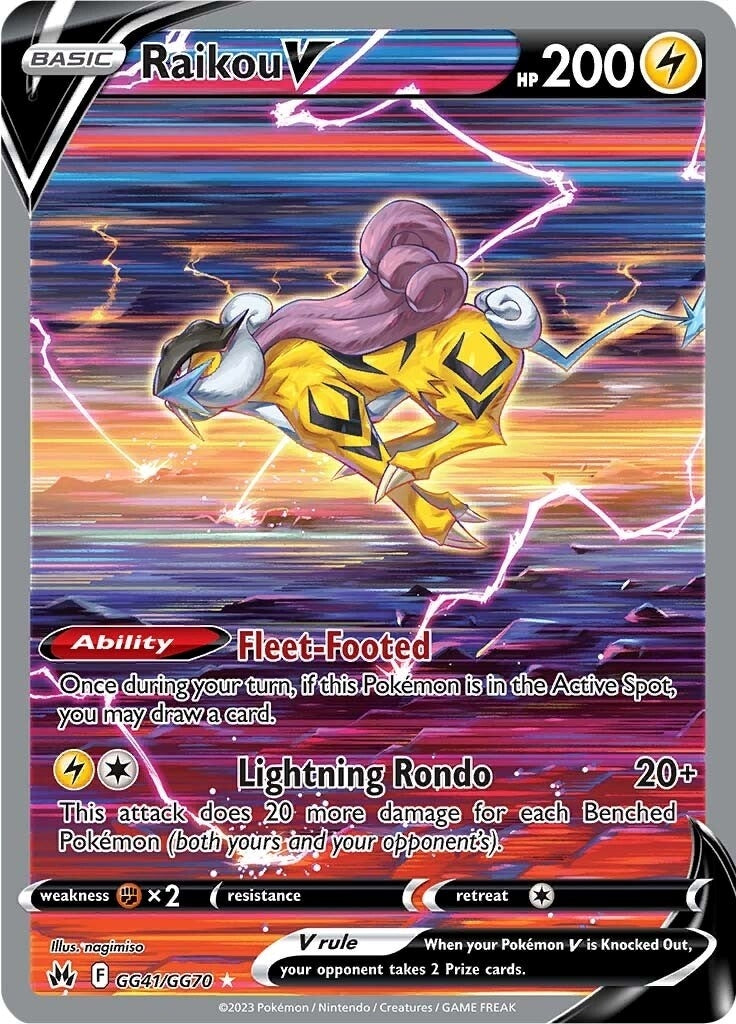 Image for Raikou V (GG41/GG70) (SWSH: Crown Zenith: Galarian Gallery) - Pokemon