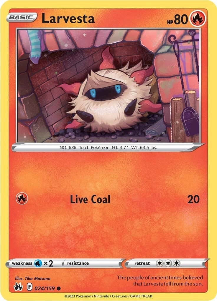 Image for Larvesta (024/159) (SWSH: Crown Zenith) - Pokemon