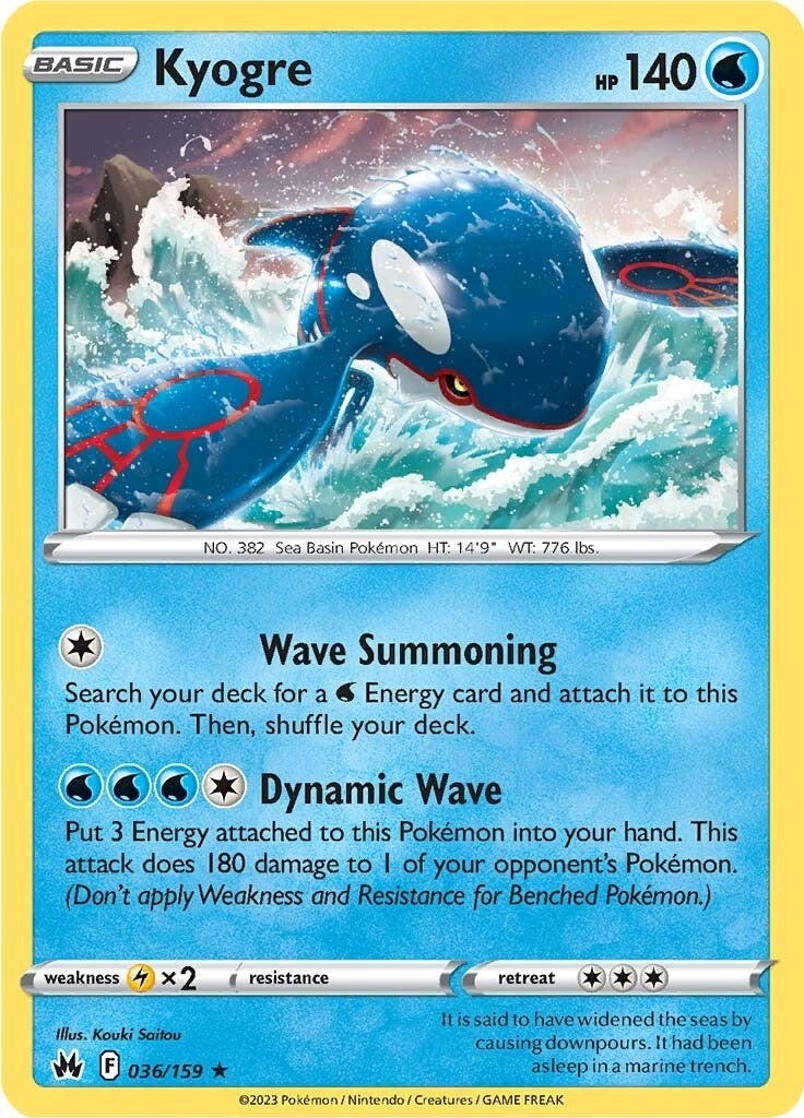 Image for Kyogre (036/159) (SWSH: Crown Zenith) - Pokemon