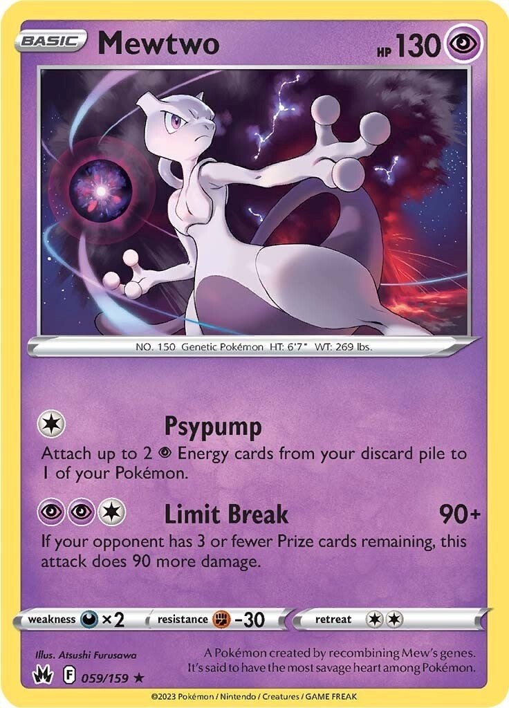 Image for Mewtwo (059/159) (SWSH: Crown Zenith) - Pokemon