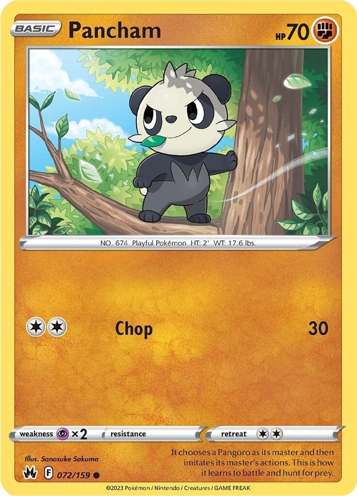 Image for Pancham (072/159) (SWSH: Crown Zenith) - Pokemon