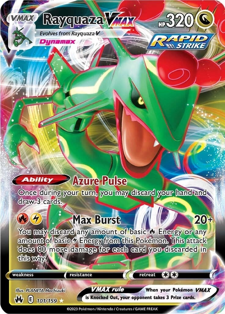 Image for Rayquaza VMAX (101) (101/159) (SWSH: Crown Zenith) - Pokemon