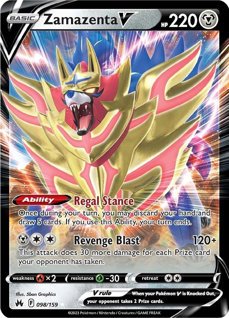 Image for Zamazenta V (098/159) (SWSH: Crown Zenith) - Pokemon