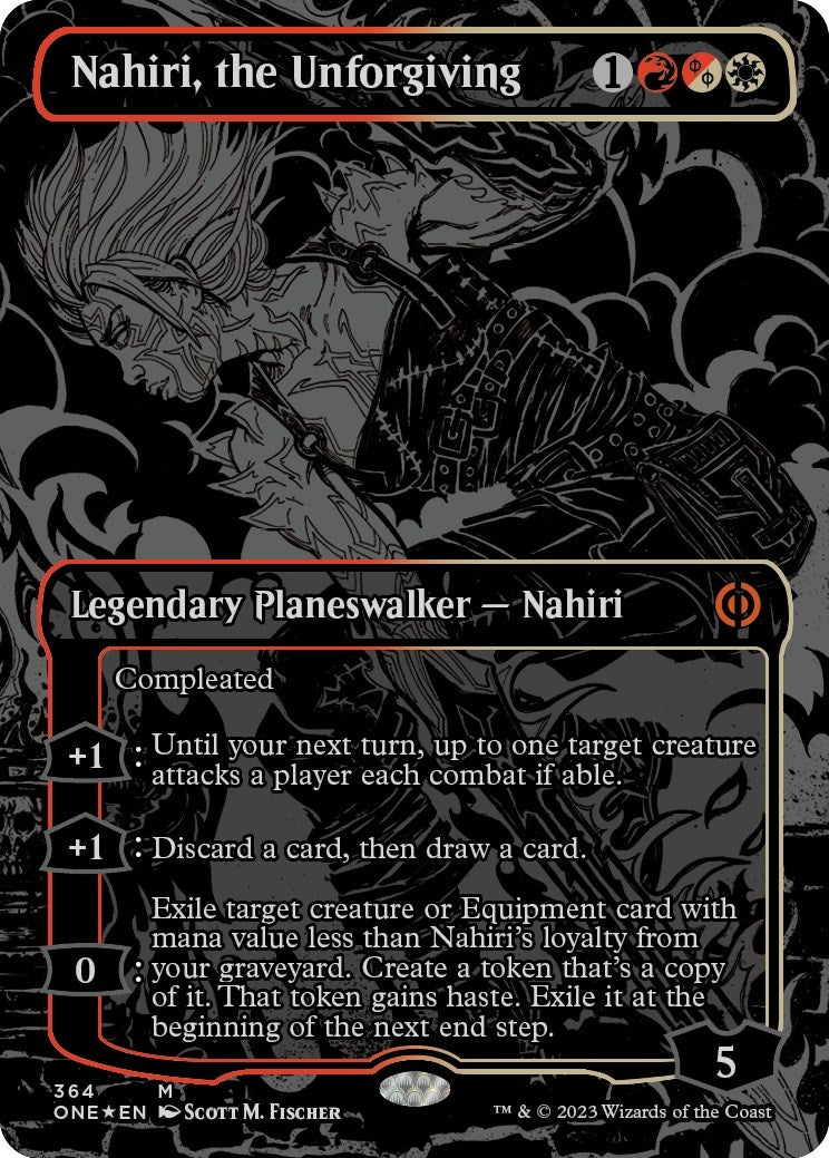Nahiri, the Unforgiving (Oil Slick Raised Foil) (364) (Phyrexia: All Will Be One)