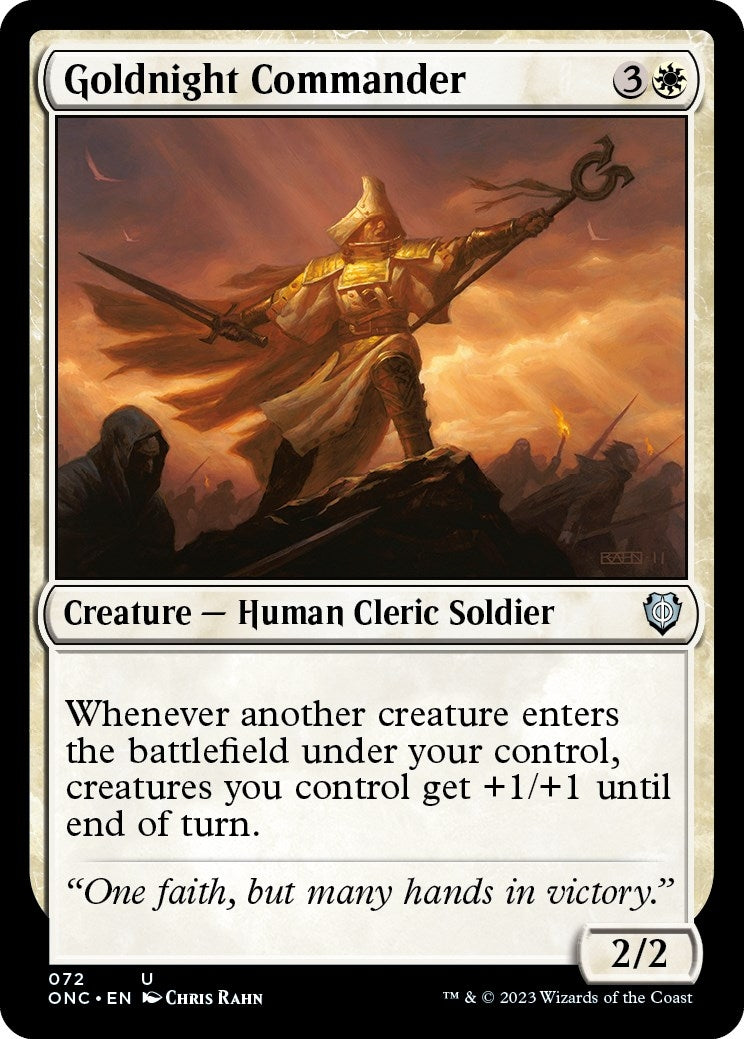 Goldnight Commander (72) (Commander: Phyrexia: All Will Be One)