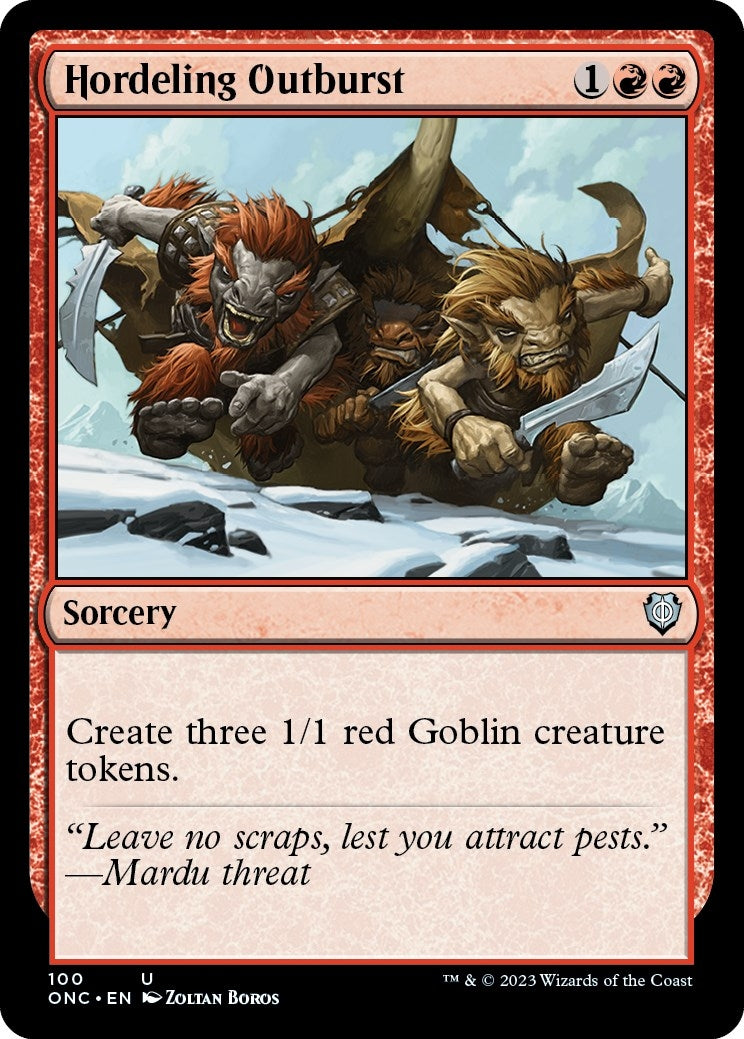 Hordeling Outburst (100) (Commander: Phyrexia: All Will Be One)