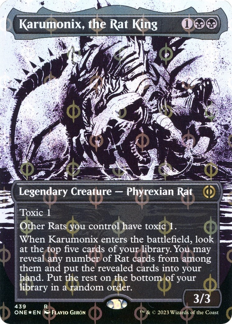 Karumonix, the Rat King (Showcase) (Step-and-Compleat Foil) (439) (Phyrexia: All Will Be One)