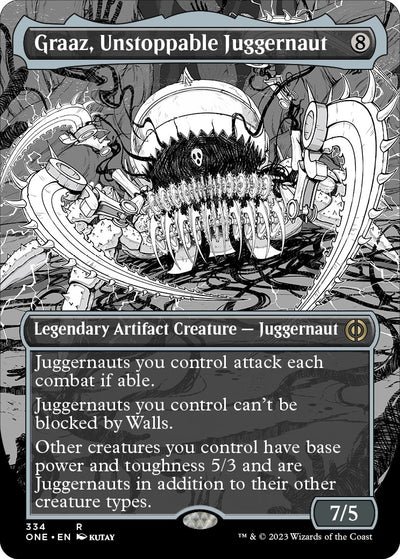 Graaz, Unstoppable Juggernaut (Borderless) (334) (Phyrexia: All Will Be One)