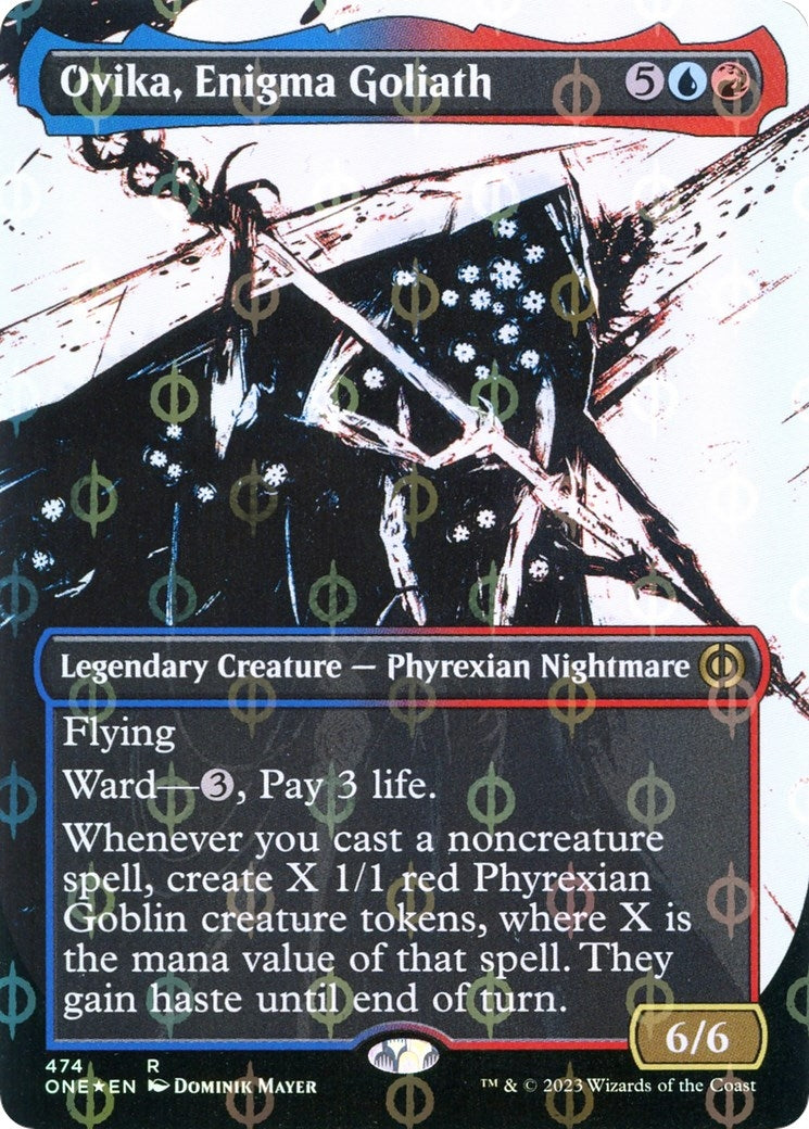 Ovika, Enigma Goliath (Showcase) (Step-and-Compleat Foil) (474) (Phyrexia: All Will Be One)