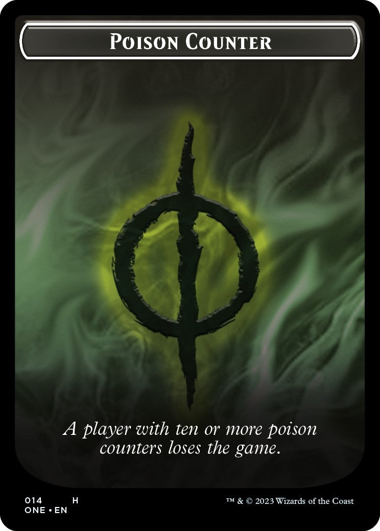 Poison Counter // Beast Double-Sided Token (14 // 13) (Commander: Phyrexia: All Will Be One)