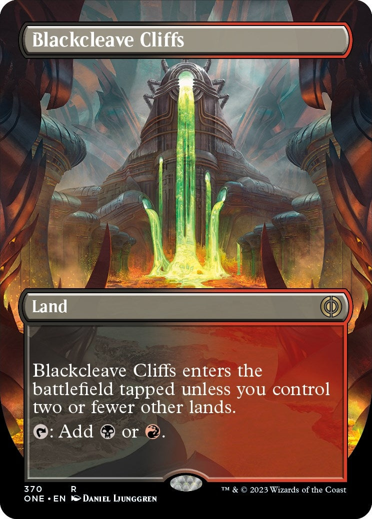 Blackcleave Cliffs (Borderless) (370) (Phyrexia: All Will Be One)