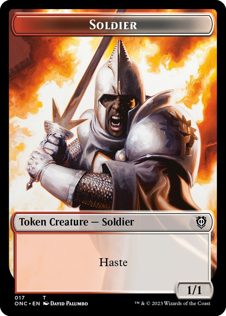 Soldier (017) // Eldrazi Double-Sided Token (17 // 1) (Commander: Phyrexia: All Will Be One)