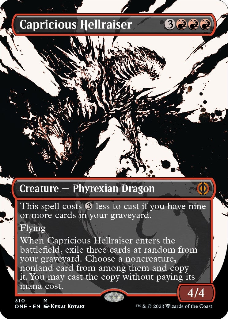Capricious Hellraiser (Showcase) (310) (Phyrexia: All Will Be One)