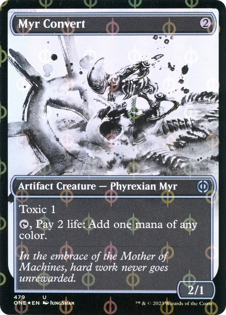 Myr Convert (Showcase) (Step-and-Compleat Foil) (479) (Phyrexia: All Will Be One)