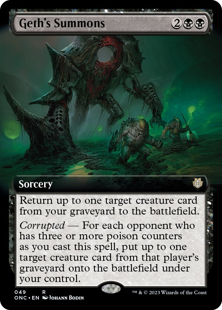 Geth's Summons (Extended Art) (49) (Commander: Phyrexia: All Will Be One)