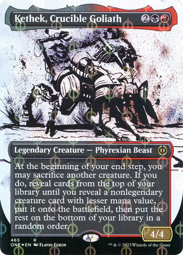 Kethek, Crucible Goliath (Showcase) (Step-and-Compleat Foil) (465) (Phyrexia: All Will Be One)