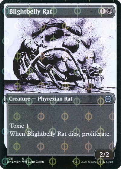 Blightbelly Rat (Showcase) (Step-and-Compleat Foil) (435) (Phyrexia: All Will Be One)