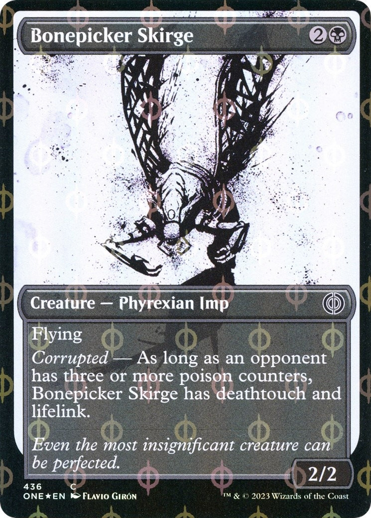 Bonepicker Skirge (Showcase) (Step-and-Compleat Foil) (436) (Phyrexia: All Will Be One)