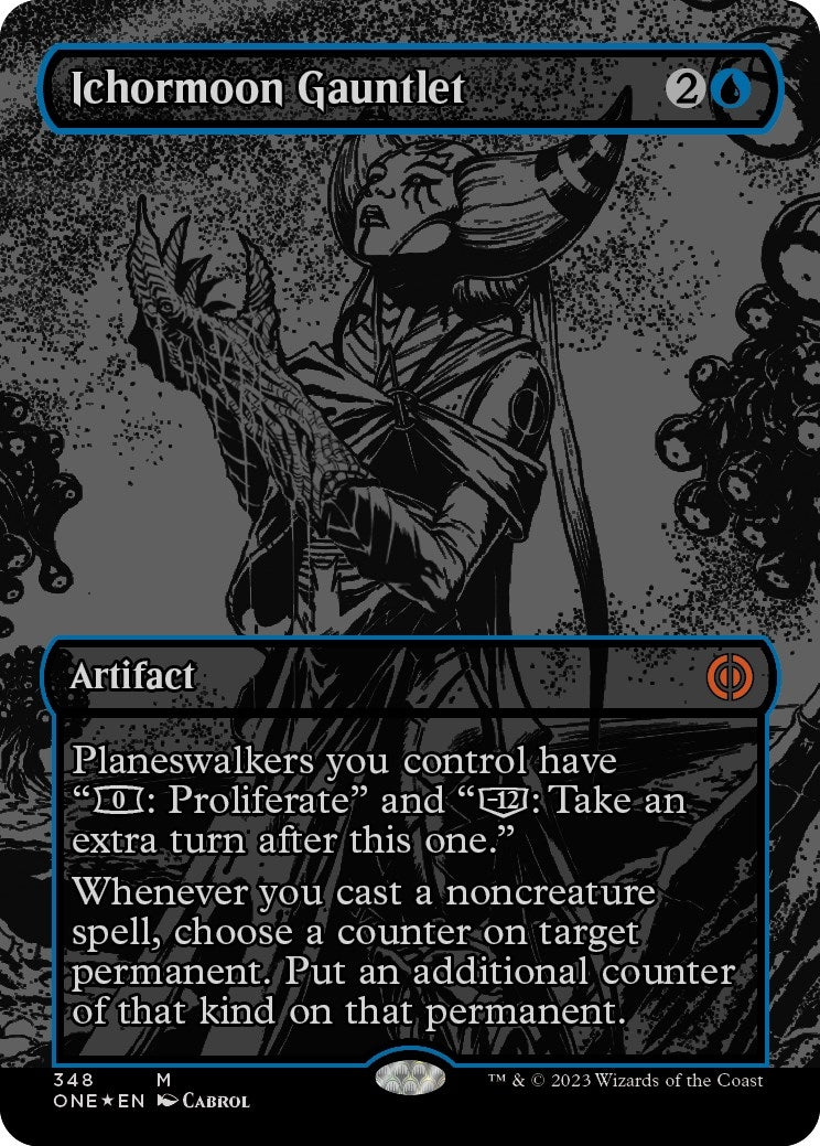 Ichormoon Gauntlet (Oil Slick Raised Foil) (348) (Phyrexia: All Will Be One)
