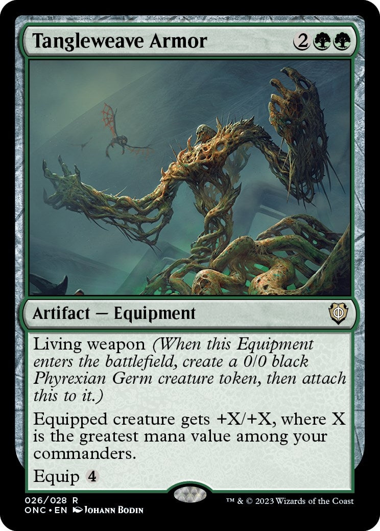 Tangleweave Armor (26) (Commander: Phyrexia: All Will Be One)