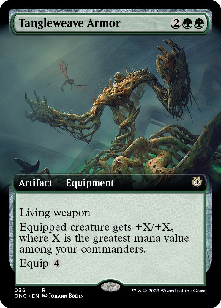 Tangleweave Armor (Extended Art) (36) (Commander: Phyrexia: All Will Be One)