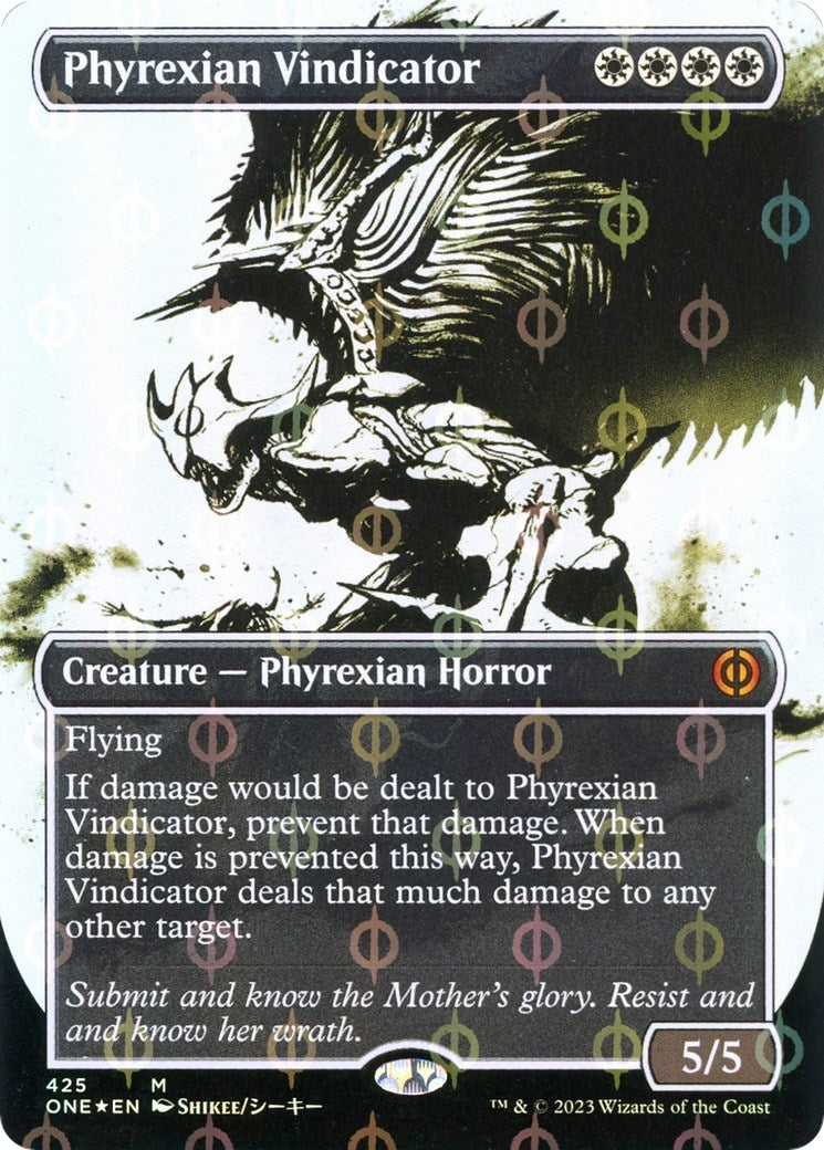 Phyrexian Vindicator (Showcase) (Step-and-Compleat Foil) (425) (Phyrexia: All Will Be One)