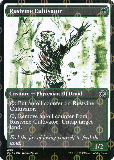 Rustvine Cultivator (Showcase) (Step-and-Compleat Foil) (455) (Phyrexia: All Will Be One)