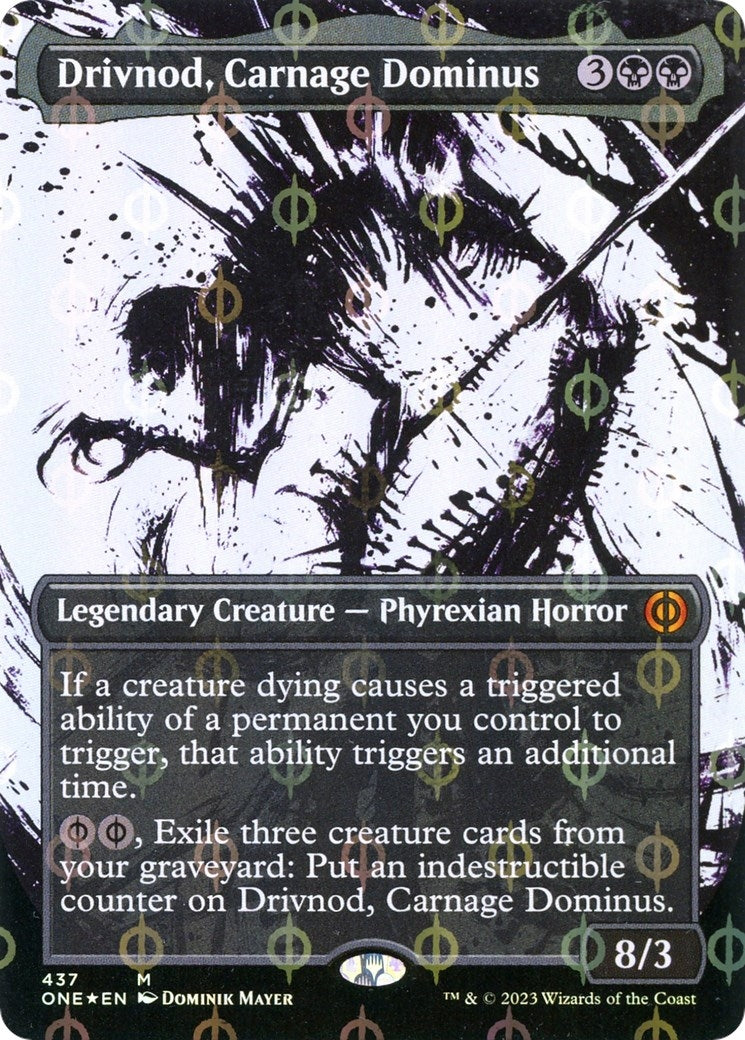 Drivnod, Carnage Dominus (Showcase) (Step-and-Compleat Foil) (437) (Phyrexia: All Will Be One)