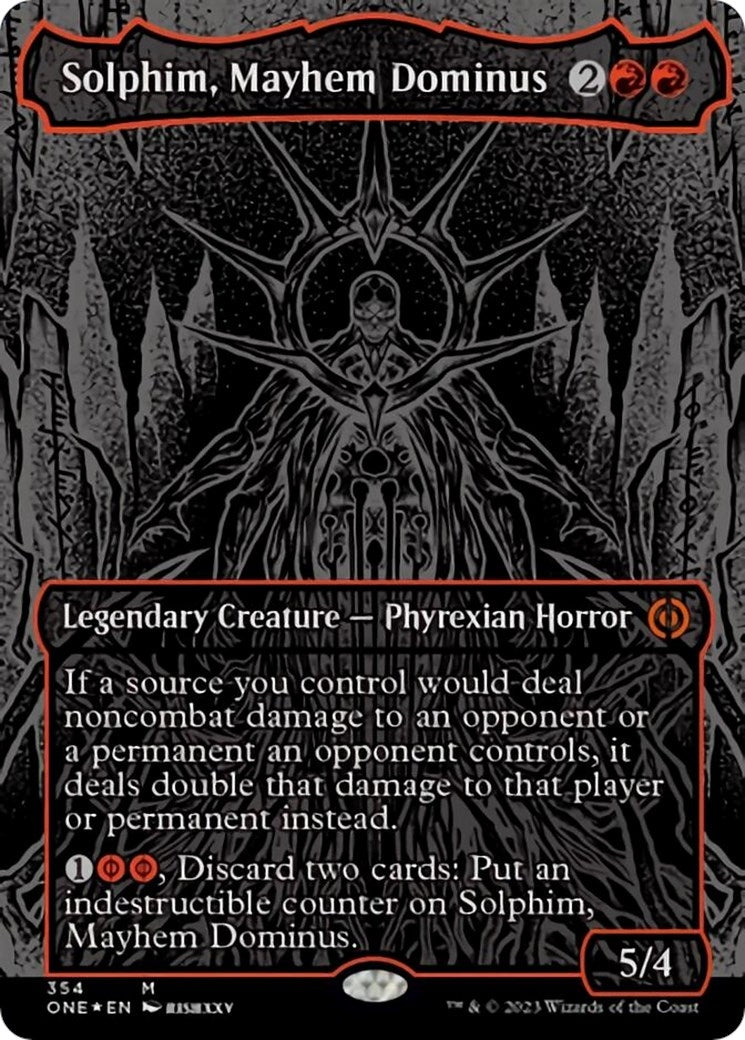 Solphim, Mayhem Dominus (Oil Slick Raised Foil) (354) (Phyrexia: All Will Be One)
