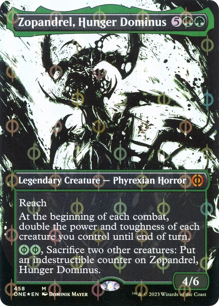 Zopandrel, Hunger Dominus (Showcase) (Step-and-Compleat Foil) (458) (Phyrexia: All Will Be One)