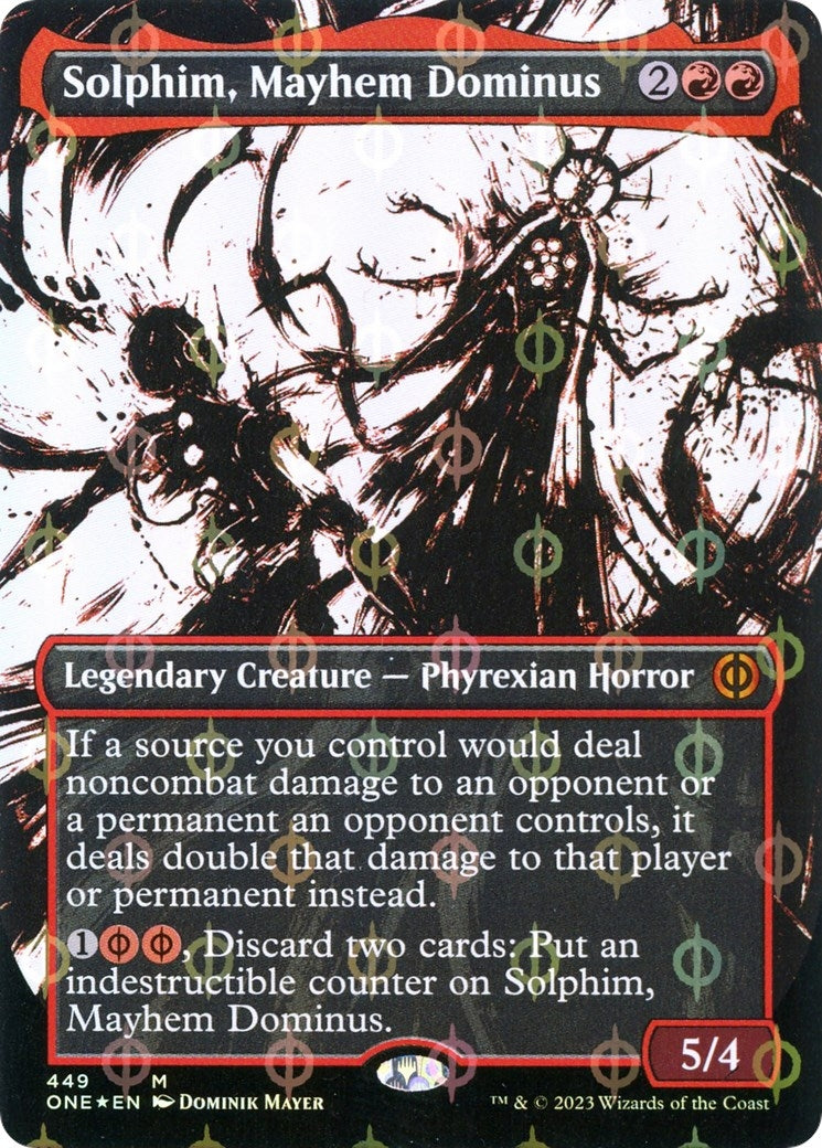 Solphim, Mayhem Dominus (Showcase) (Step-and-Compleat Foil) (449) (Phyrexia: All Will Be One)
