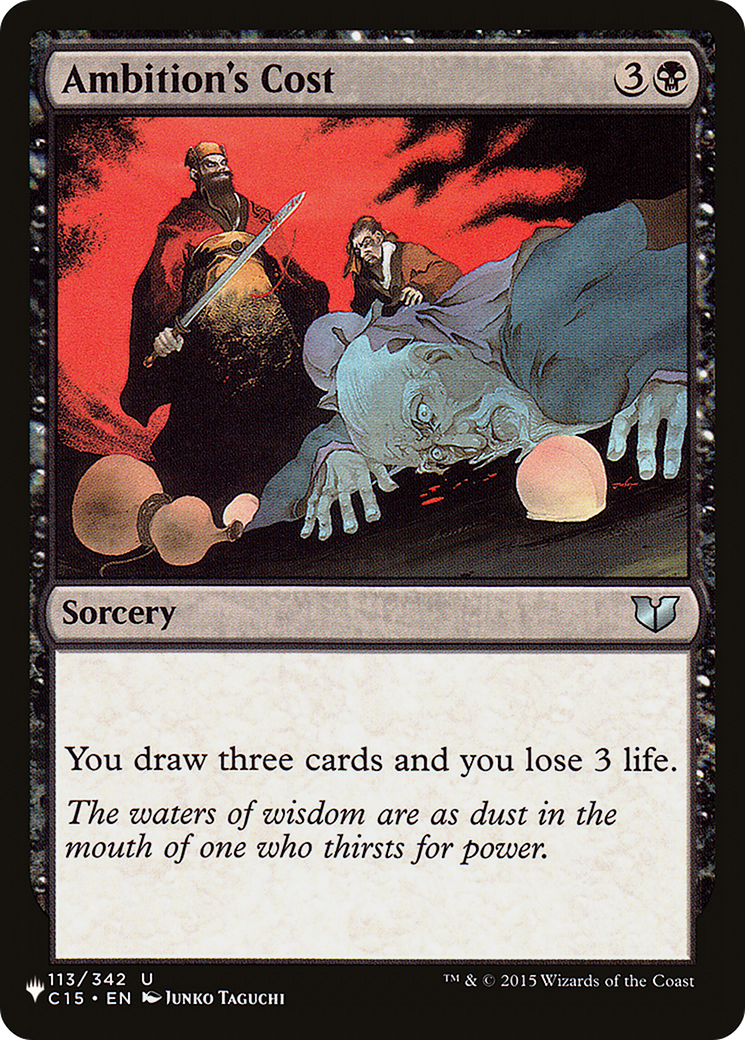Ambition's Cost (113/342) (The List Reprints)