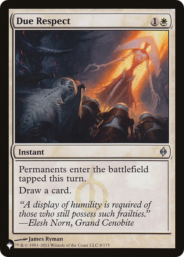 Due Respect (8/175) (The List Reprints)