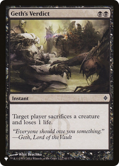 Geth's Verdict (61/175) (The List Reprints)