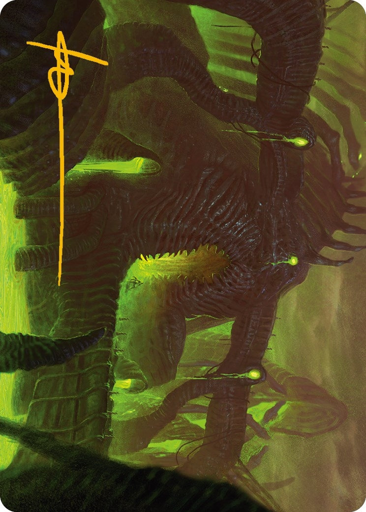 The Dross Pits Art Card (Gold-Stamped Signature) (58) (Art Series: Phyrexia: All Will Be One)