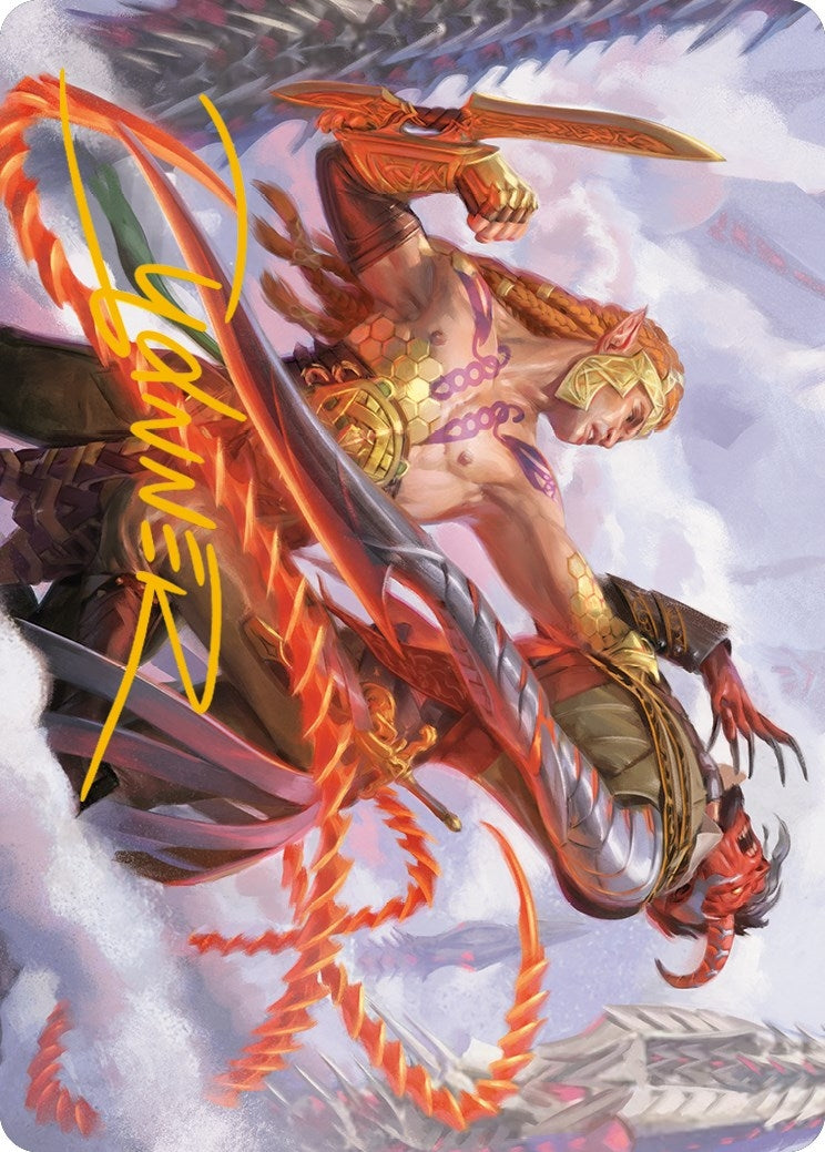 Tyvar's Stand Art Card (Gold-Stamped Signature) (43) (Art Series: Phyrexia: All Will Be One)