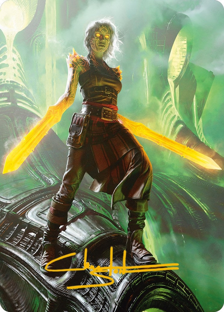 Nahiri, the Unforgiving Art Card (51/81) (Gold-Stamped Signature) (51) (Art Series: Phyrexia: All Will Be One)