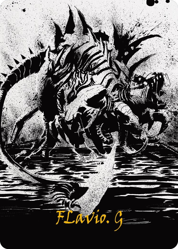 Karumonix, the Rat King Art Card (Gold-Stamped Signature) (70) (Art Series: Phyrexia: All Will Be One)