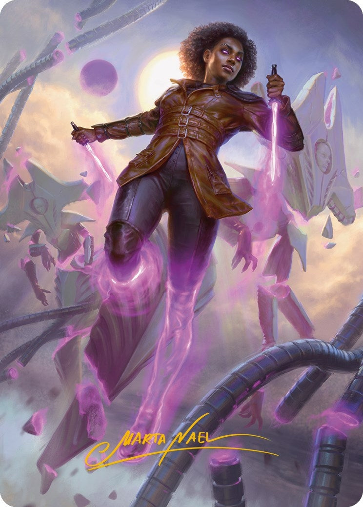 Kaya, Intangible Slayer Art Card (Gold-Stamped Signature) (49) (Art Series: Phyrexia: All Will Be One)