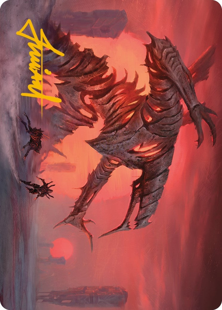 Red Sun's Twilight Art Card (Gold-Stamped Signature) (33) (Art Series: Phyrexia: All Will Be One)