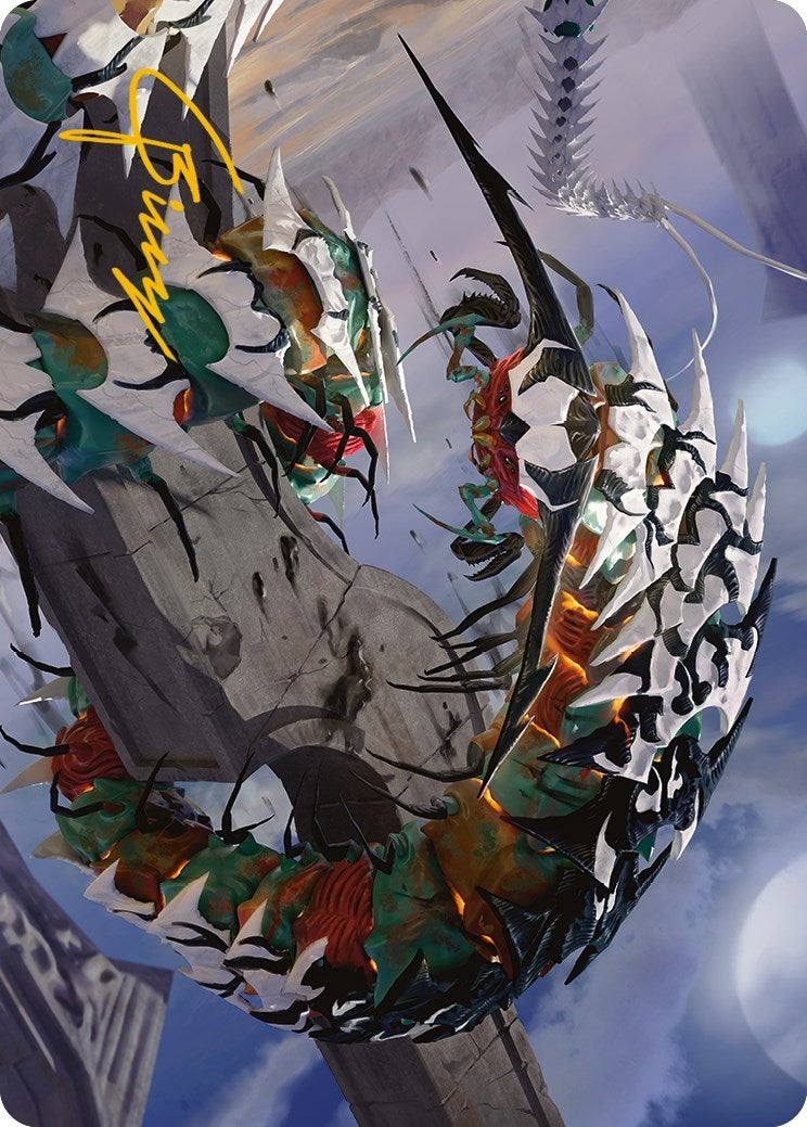 Atraxa's Skitterfang Art Card (Gold-Stamped Signature) (55) (Art Series: Phyrexia: All Will Be One)
