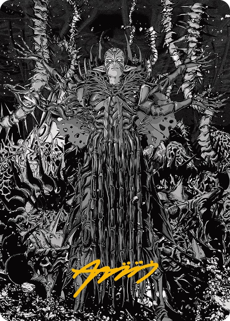 Nissa, Ascended Animist Art Card (Gold-Stamped Signature) (74) (Art Series: Phyrexia: All Will Be One)