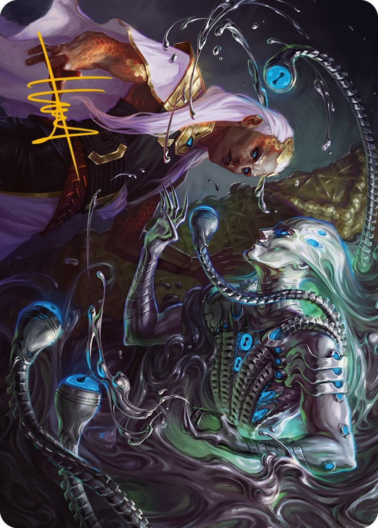 Mirage Mockery Art Card (Gold-Stamped Signature) (17) (Art Series: Phyrexia: All Will Be One)