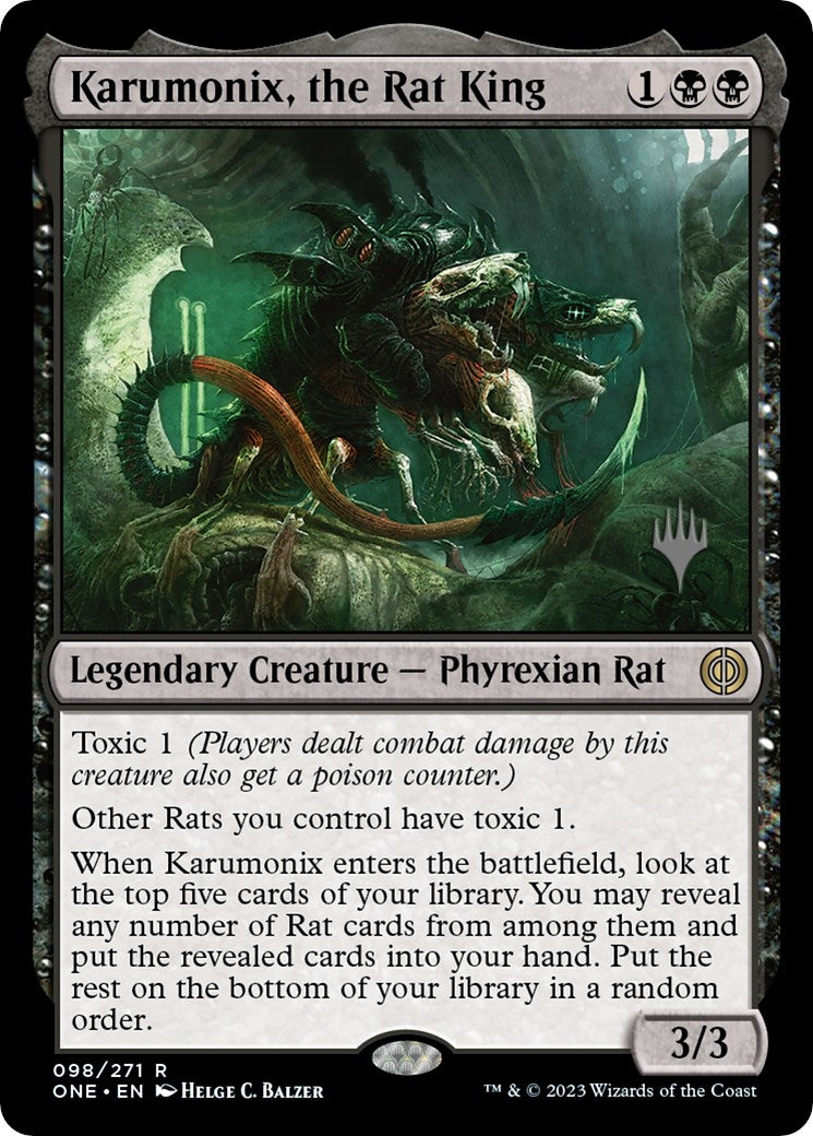 Karumonix, the Rat King (98) (Promo Pack: Phyrexia: All Will Be One)