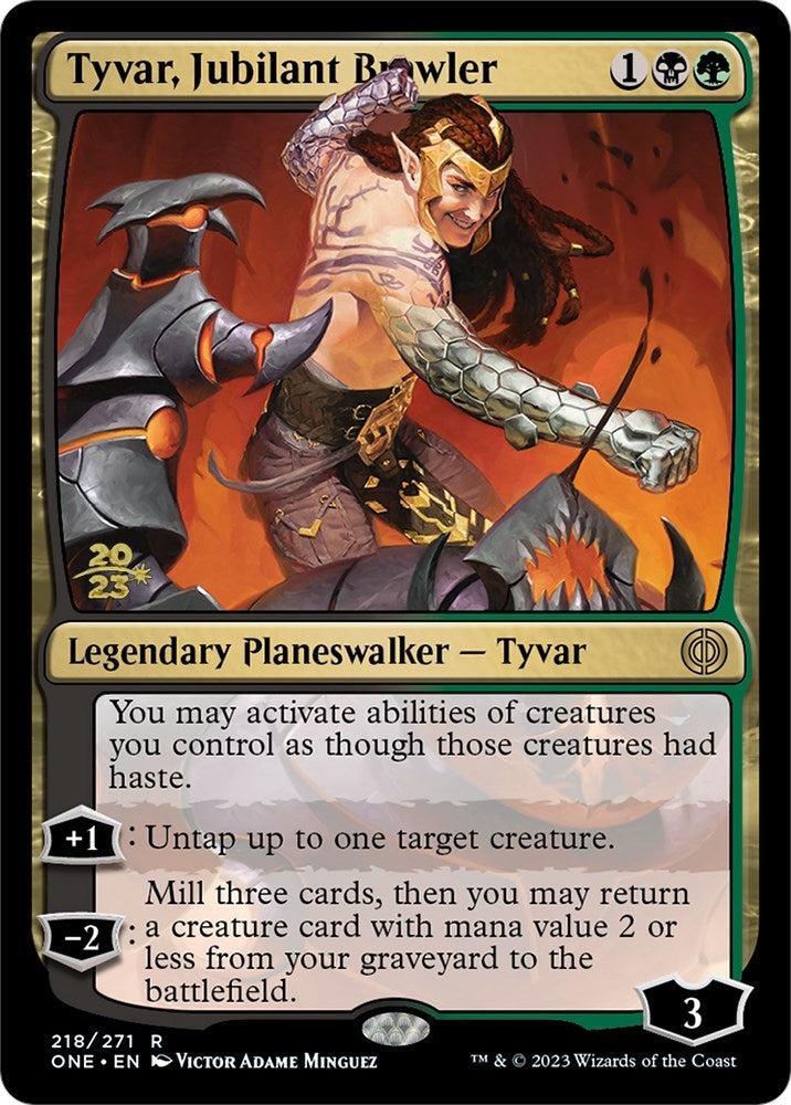 Tyvar, Jubilant Brawler (218) (Prerelease Cards)