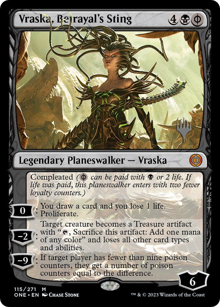 Vraska, Betrayal's Sting (115) (Promo Pack: Phyrexia: All Will Be One)